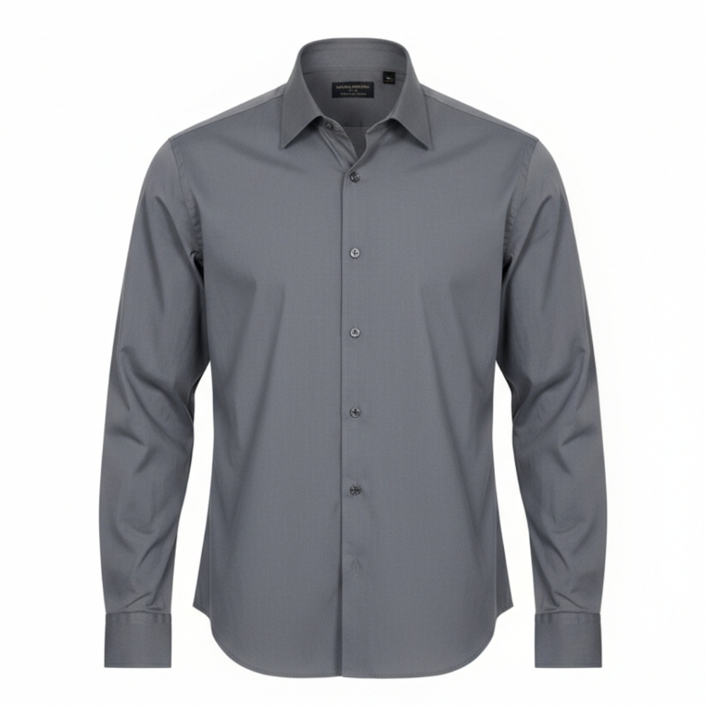 Banana Republic Men XL Stretch Classic Long Sleeve Button Down Shirt Slate Gray
